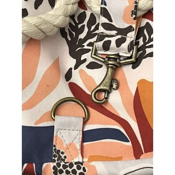 Maaji Drawstring Thick Rope Backpack Drawrope Bucket Bag Multicolor Floral - Picture 5 of 10